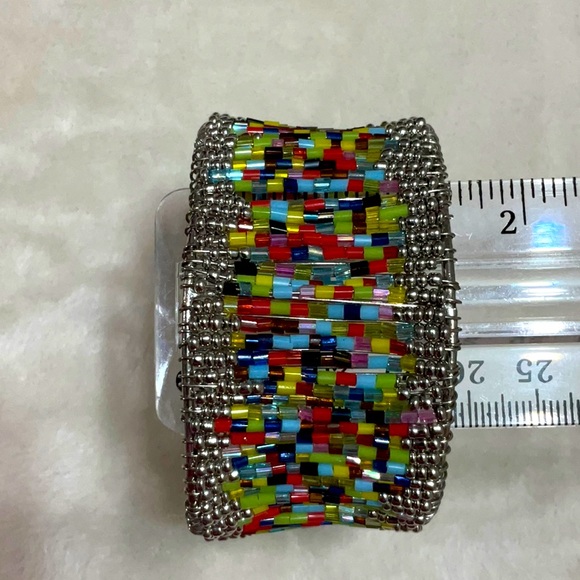 Bohemian Multicoloured Cuff Bracelet - Picture 2 of 3